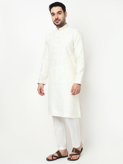 Jacquard Kurta with Pant Set
