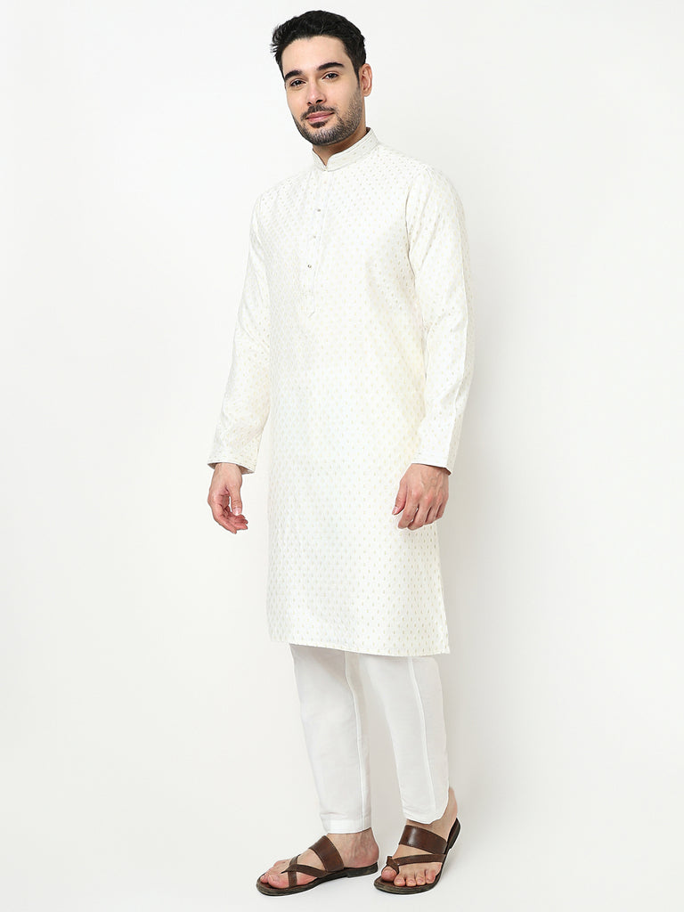 Jacquard Kurta with Pant Set