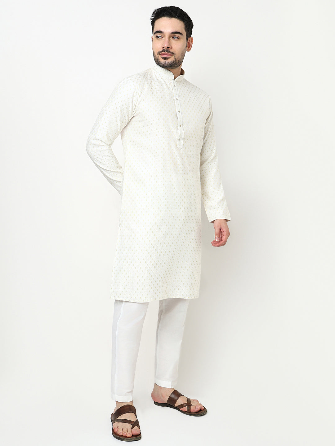 Jacquard Kurta with Pant Set