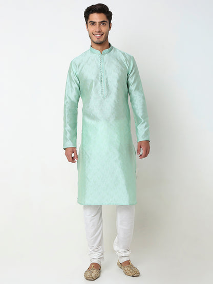 Regular Fit Jacquard Kurta Set