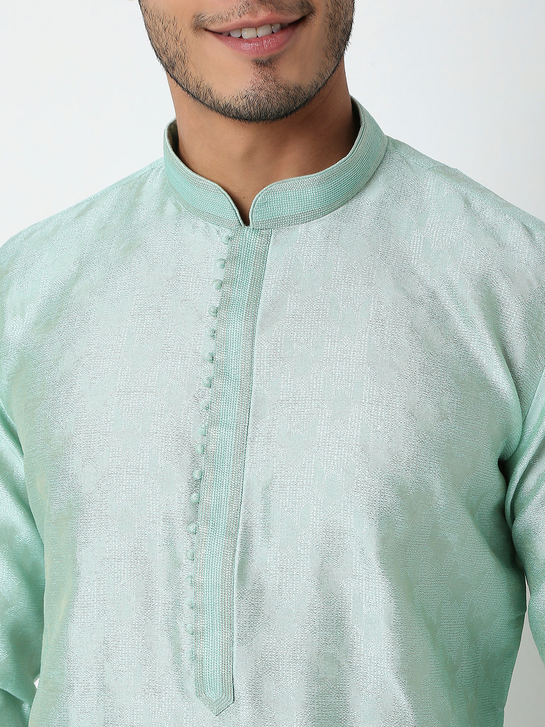 Regular Fit Jacquard Kurta Set