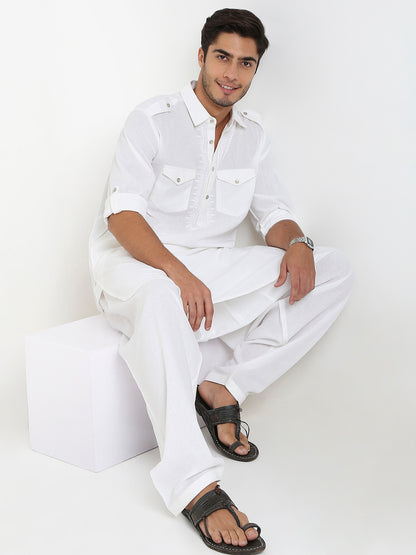 Regular Fit Solid Ethnic Set