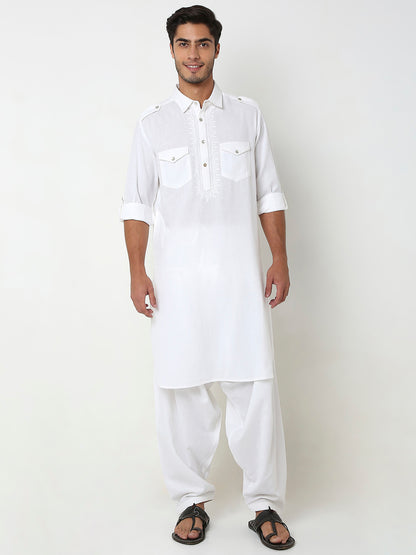 Regular Fit Solid Ethnic Set