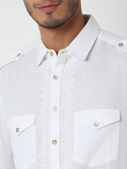 Regular Fit Solid Ethnic Set
