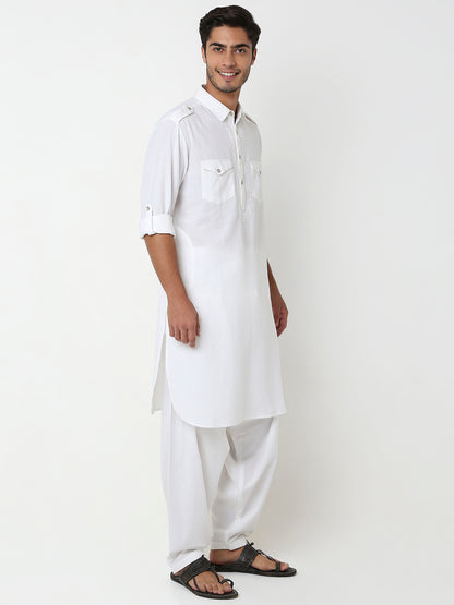 Regular Fit Solid Ethnic Set