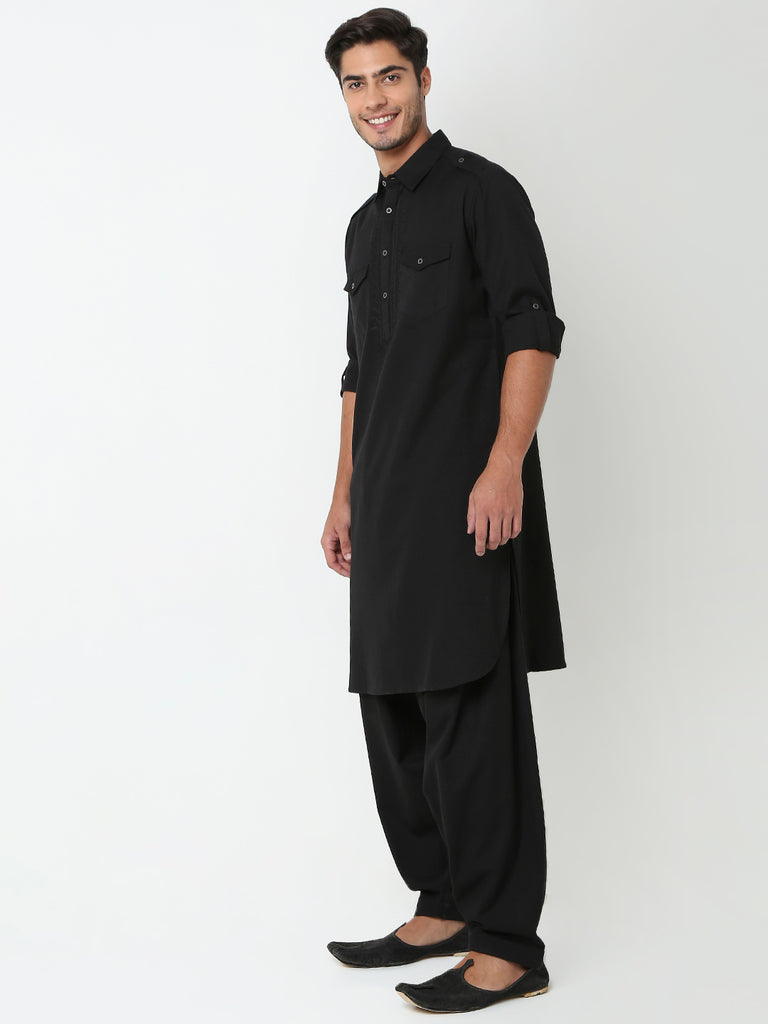 Regular Fit Solid Ethnic Set