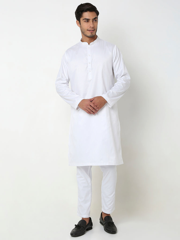 Regular Fit Jacquard Kurta Set