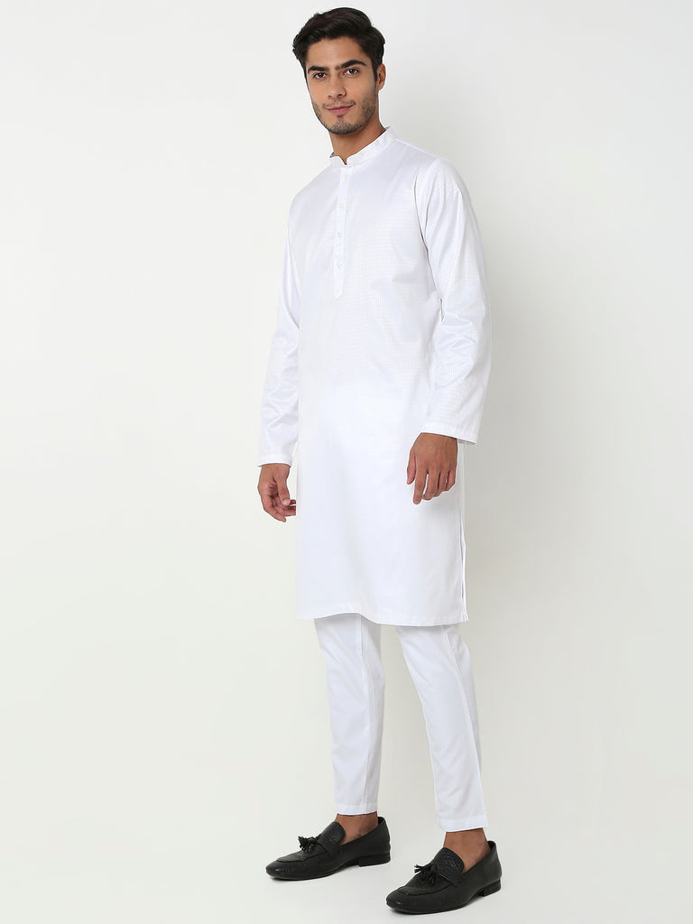 Regular Fit Jacquard Kurta Set