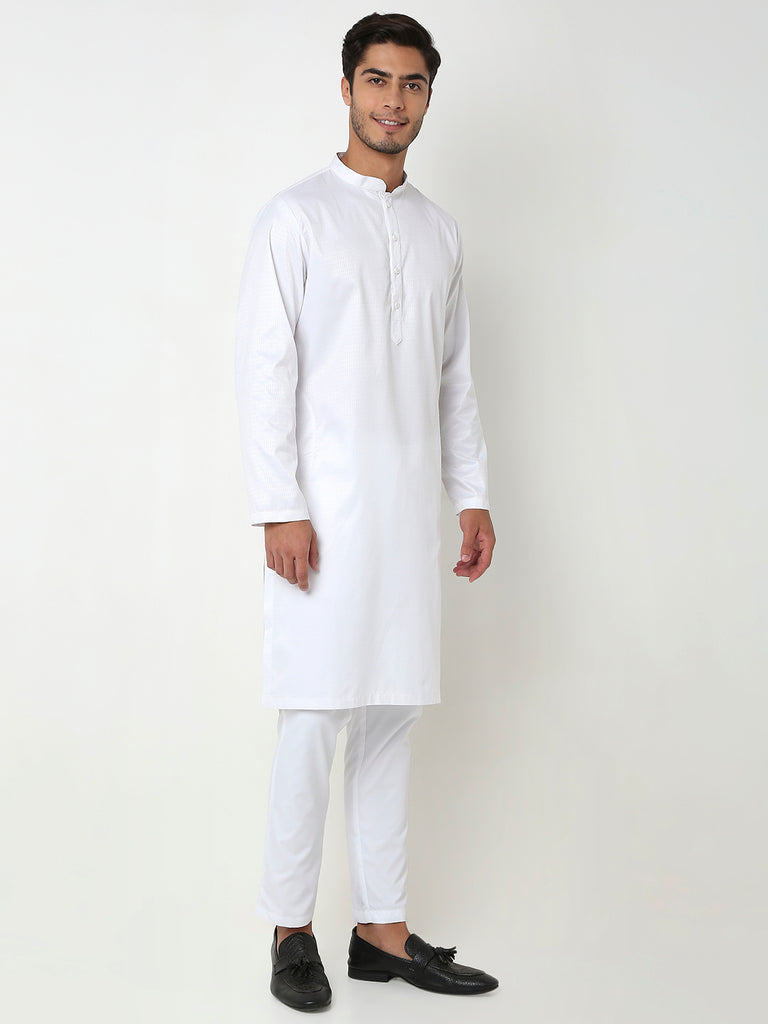 Regular Fit Jacquard Kurta Set