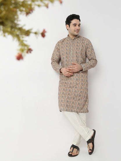 Regular Fit Embroidered Straight Kurta and Pyjama Set