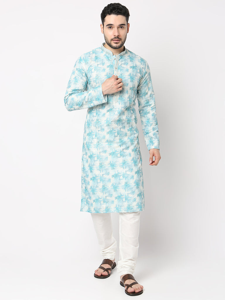 Regular Fit Printed Kurta with Pyjama Set