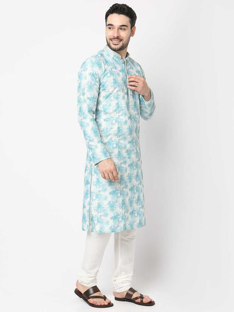 Regular Fit Printed Kurta with Pyjama Set