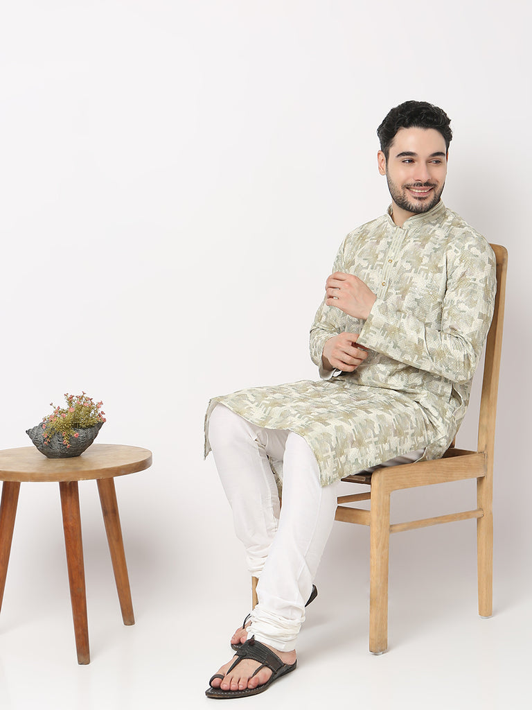 Regular Fit Printed Kurta with Pyjama Set