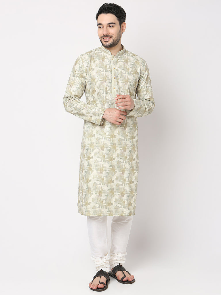 Regular Fit Printed Kurta with Pyjama Set