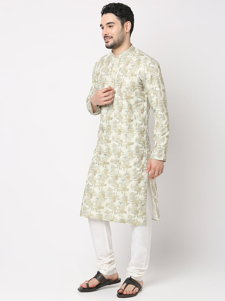 Regular Fit Printed Kurta with Pyjama Set