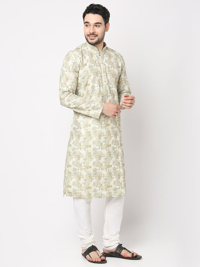 Regular Fit Printed Kurta with Pyjama Set