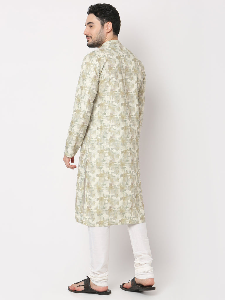 Regular Fit Printed Kurta with Pyjama Set