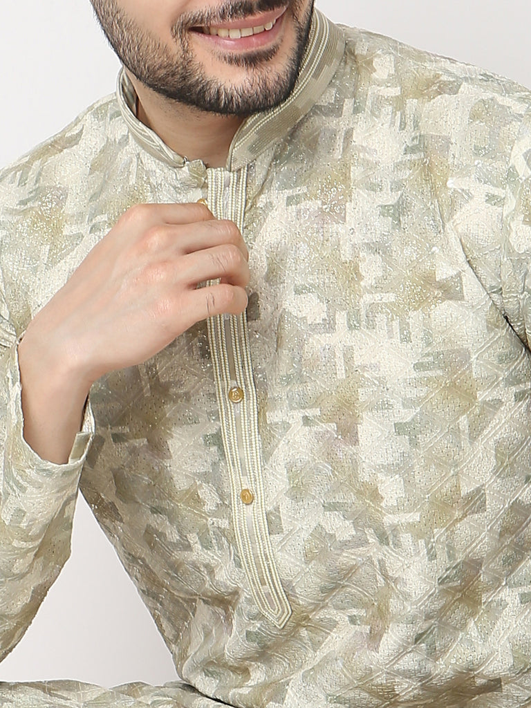 Regular Fit Printed Kurta with Pyjama Set