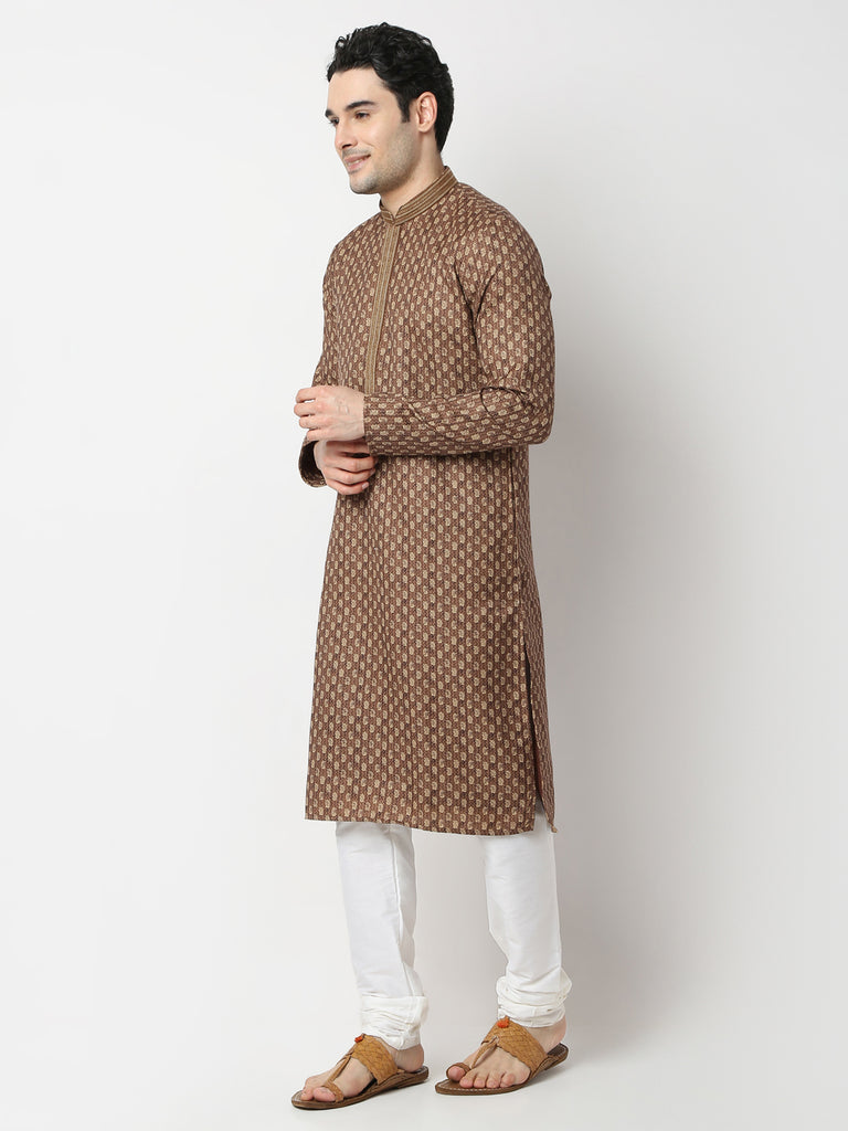 Regular Fit Printed Straight Kurta and Pyjama Set