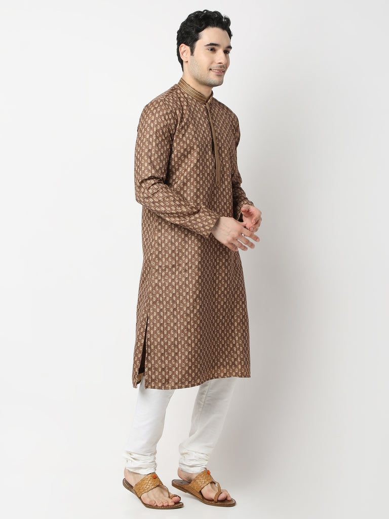 Regular Fit Printed Straight Kurta and Pyjama Set