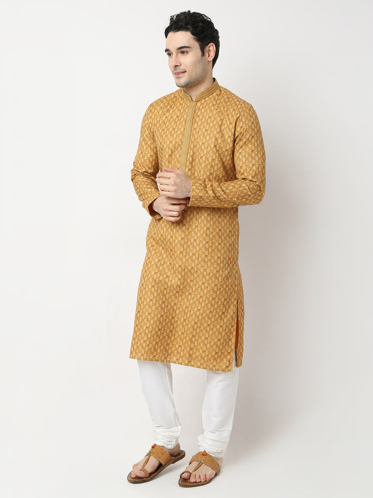 Regular Fit Printed Straight Kurta and Pyjama Set