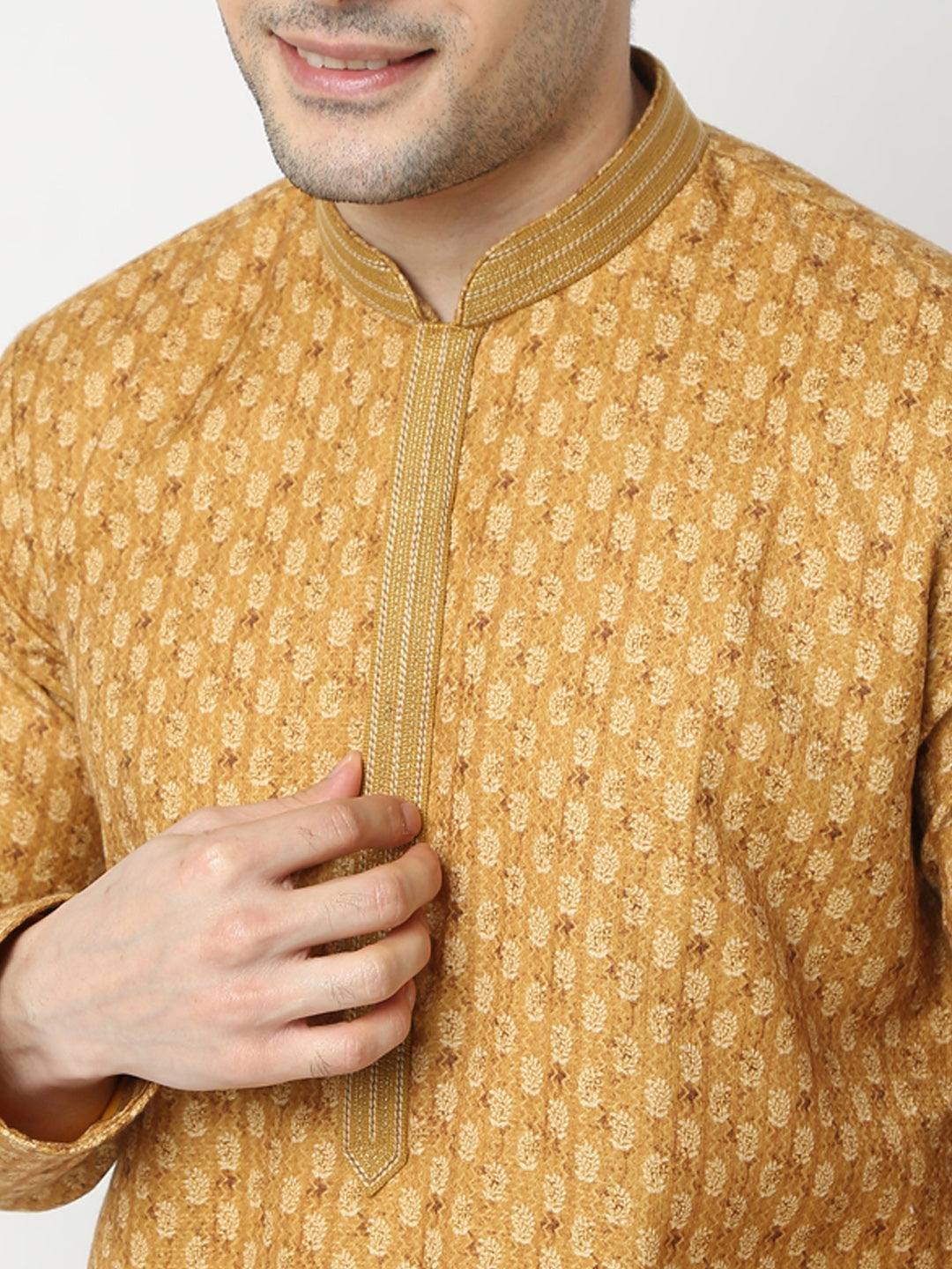 Regular Fit Printed Straight Kurta and Pyjama Set