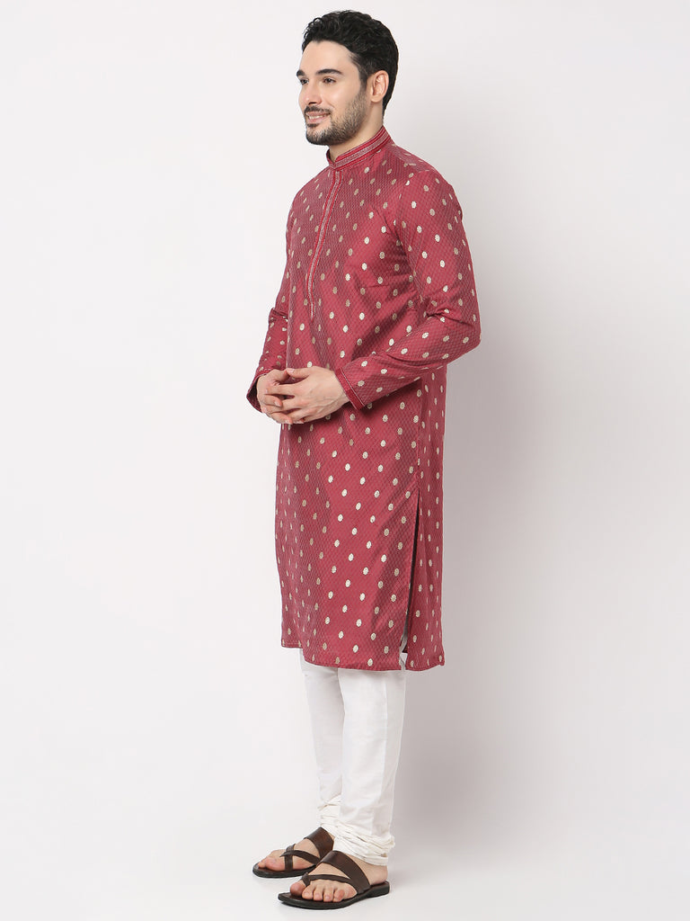 Regular Fit Jacquard Kurta with Pyjama Set