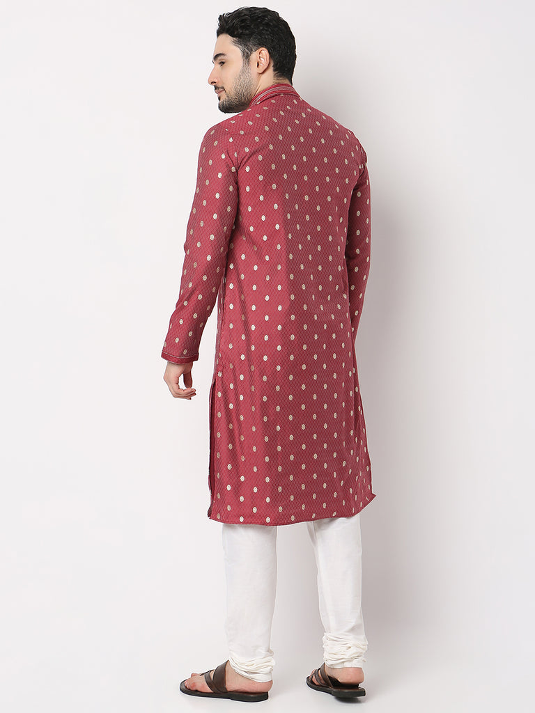 Regular Fit Jacquard Kurta with Pyjama Set