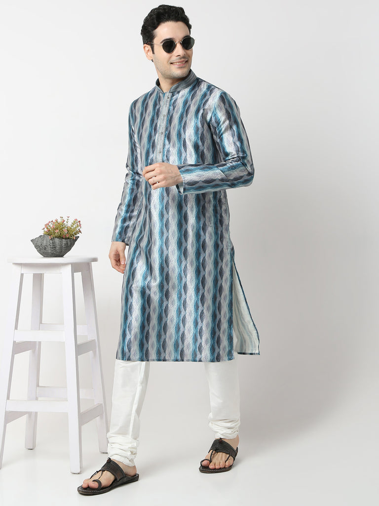 Regular Fit Printed Straight Kurta and Pyjama Set