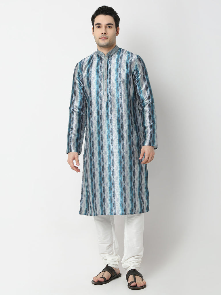 Regular Fit Printed Straight Kurta and Pyjama Set