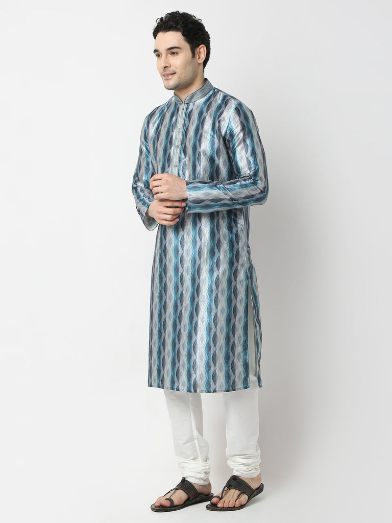 Regular Fit Printed Straight Kurta and Pyjama Set