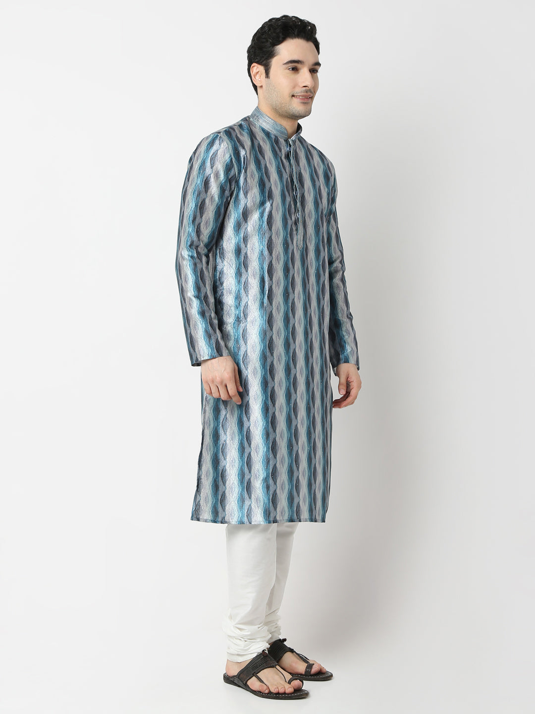 Regular Fit Printed Straight Kurta and Pyjama Set
