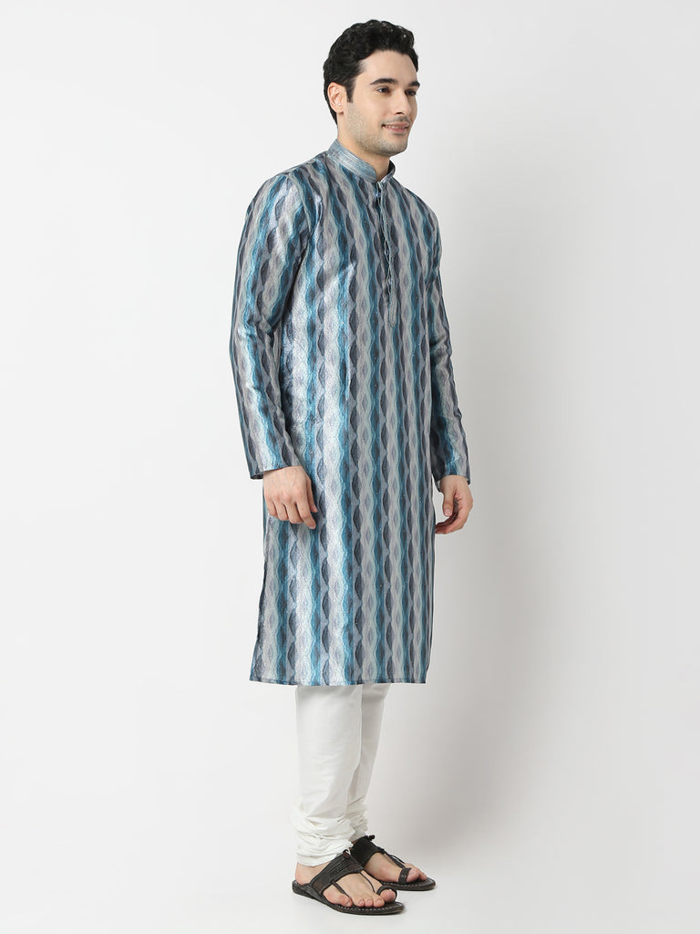 Regular Fit Printed Straight Kurta and Pyjama Set