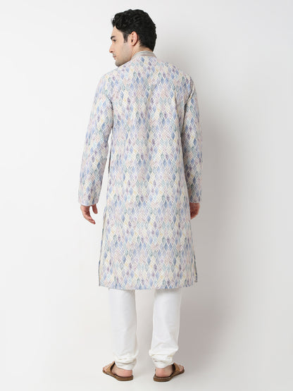 Regular Fit Embroidered Straight Kurta and Pyjama Set