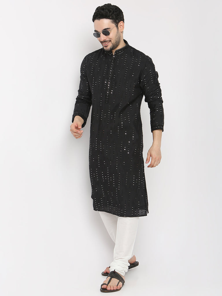 Regular Fit Embellished Kurta with Pyjama Set