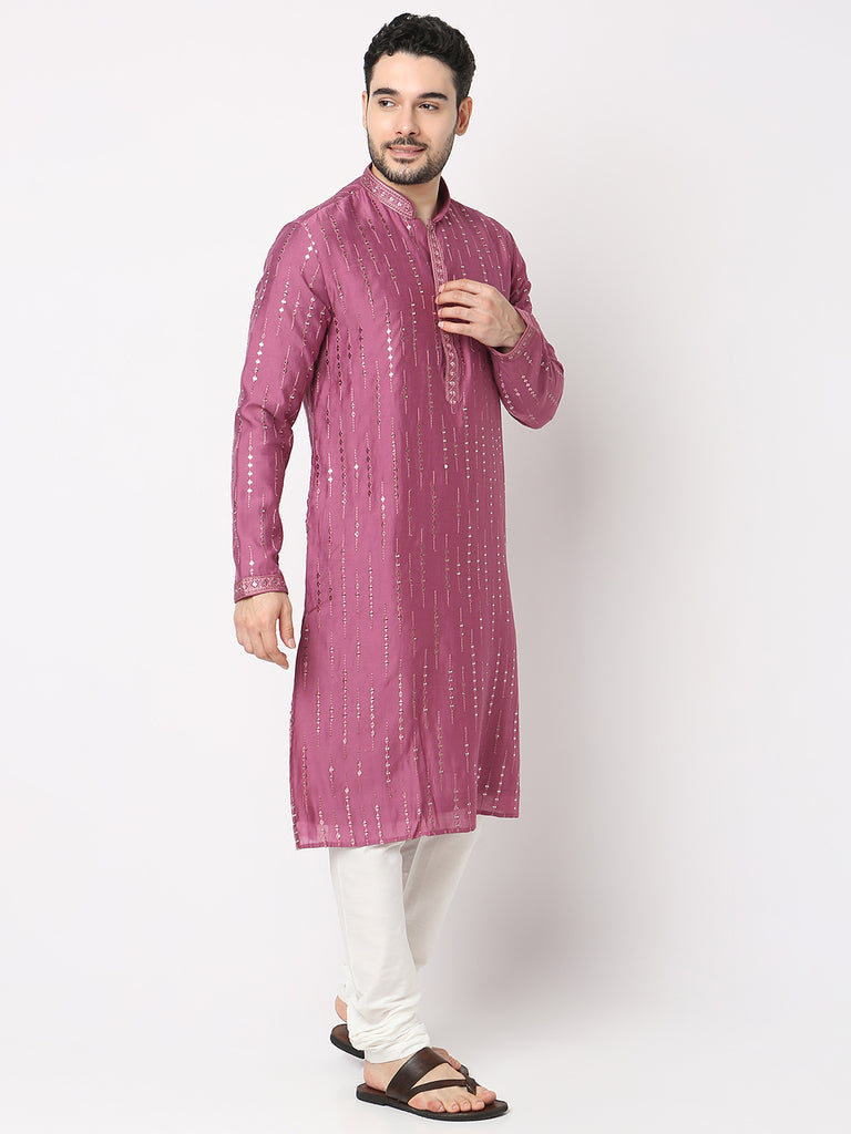 Regular Fit Embellished Kurta with Pyjama Set