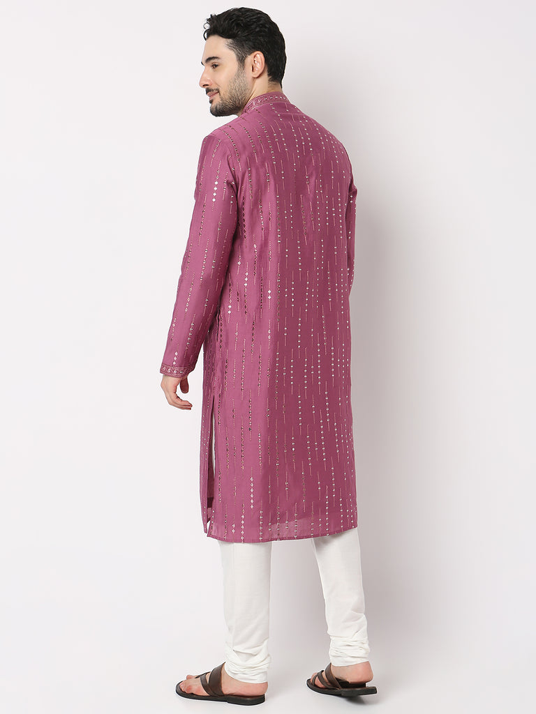 Regular Fit Embellished Kurta with Pyjama Set