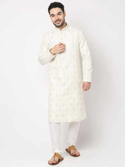 Regular Fit Jacquard Kurta with Pyjama Set