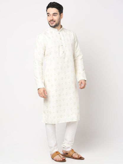 Regular Fit Jacquard Kurta with Pyjama Set