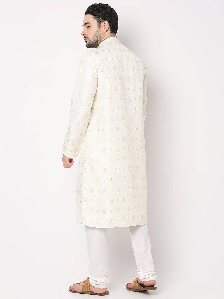 Regular Fit Jacquard Kurta with Pyjama Set