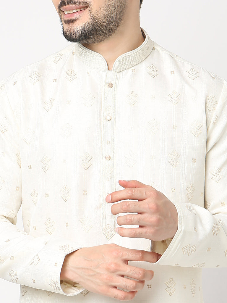 Regular Fit Jacquard Kurta with Pyjama Set