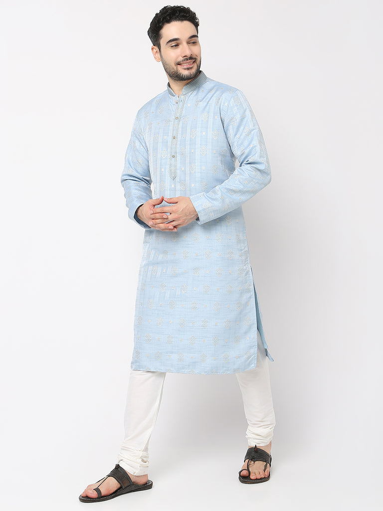 Regular Fit Jacquard Kurta with Pyjama Set