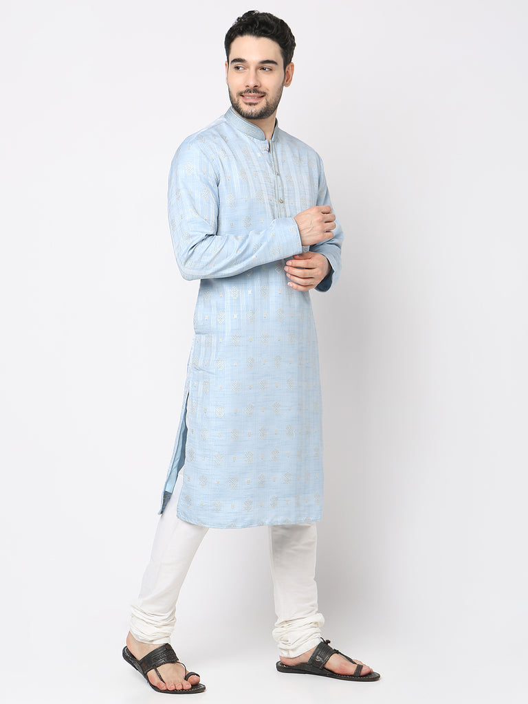 Regular Fit Jacquard Kurta with Pyjama Set