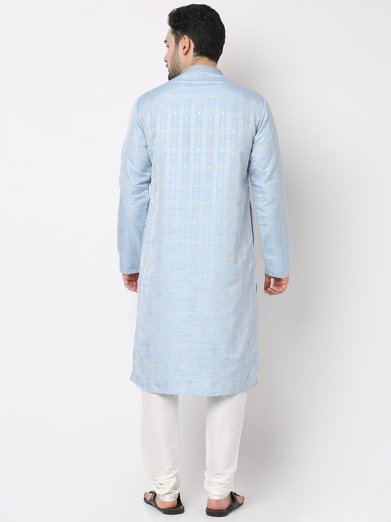 Regular Fit Jacquard Kurta with Pyjama Set