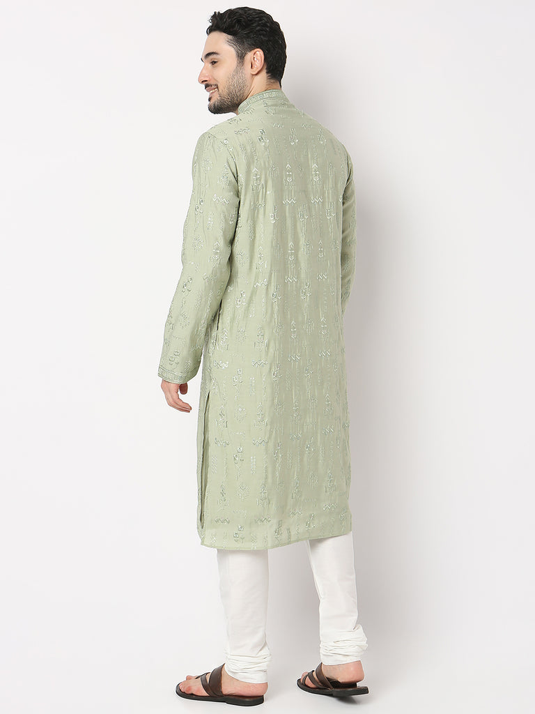 Regular Fit Embellished Kurta with Pyjama Set