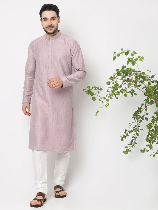 Regular Fit Embroidered Kurta with Pyjama Set