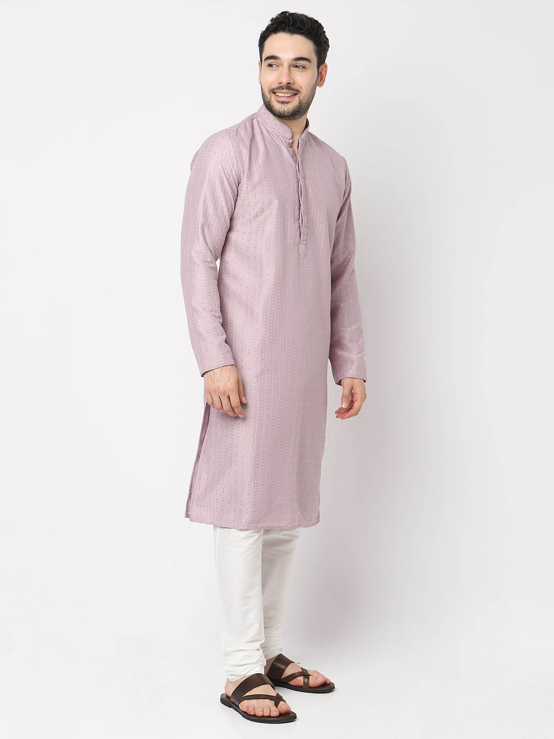 Regular Fit Embroidered Kurta with Pyjama Set
