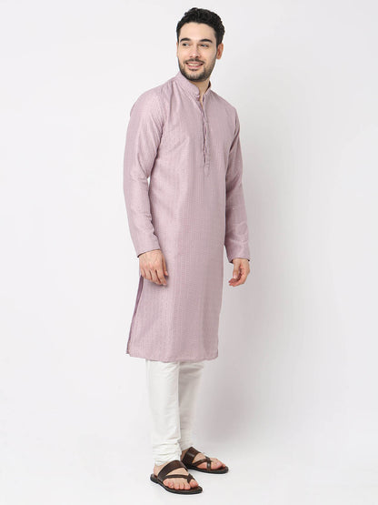 Regular Fit Embroidered Kurta with Pyjama Set