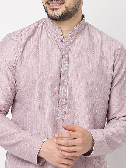 Regular Fit Embroidered Kurta with Pyjama Set