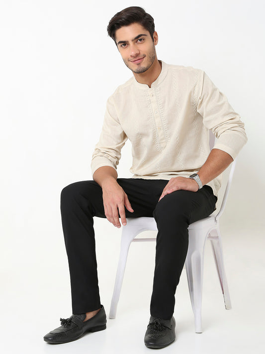Regular Fit Embroidered Kurta